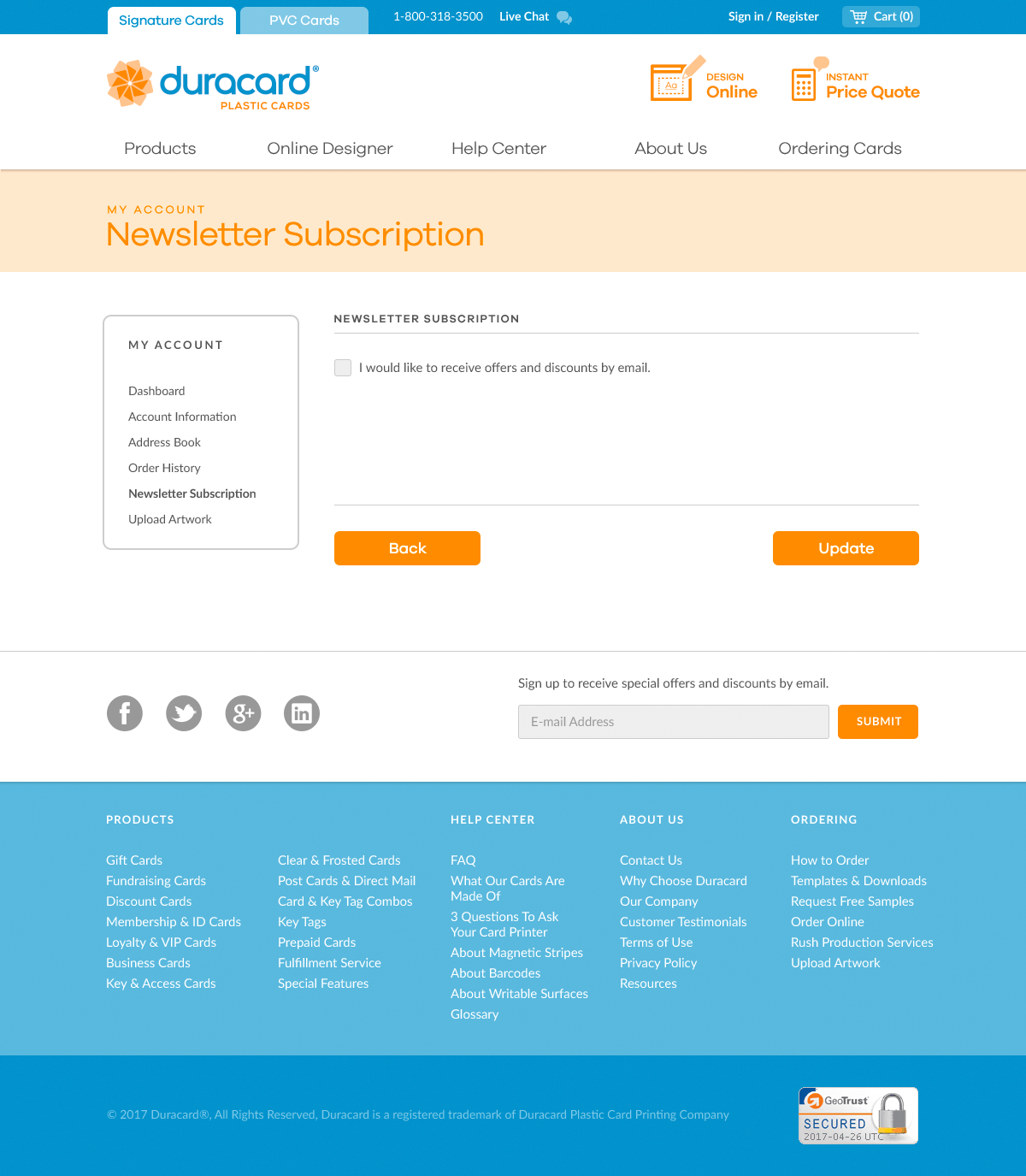Newsletter Subscription